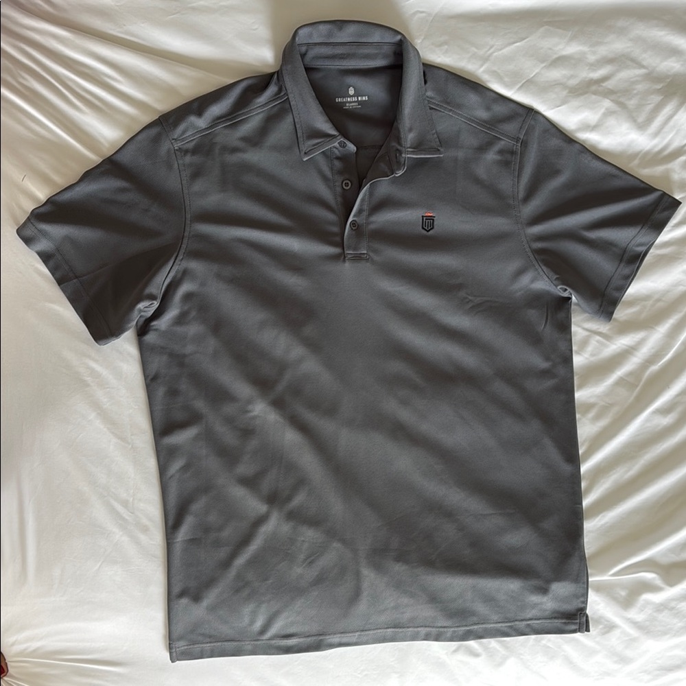 NWOT Greatness Wins Men's Gray Polo Shirt